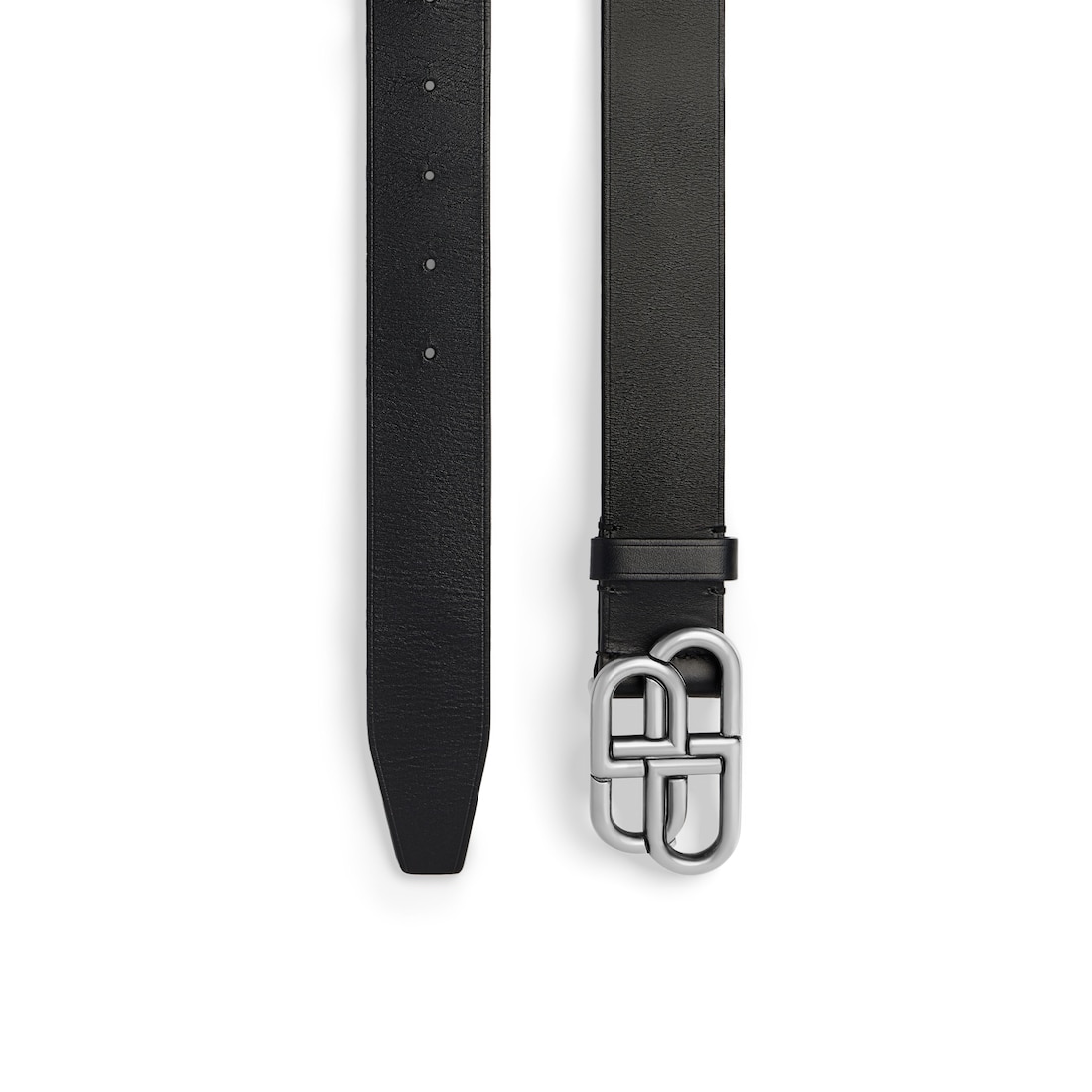 Women’s Bb Thin Belt in Black - Image 2